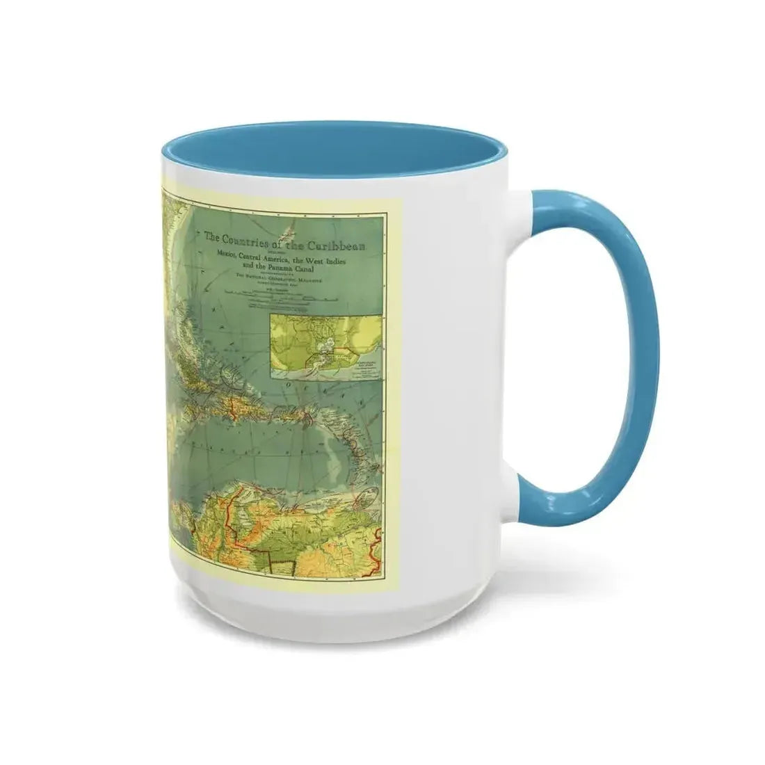 Central America and the West Indies (1922) (Map) Accent Coffee Mug - Go Mug Yourself
