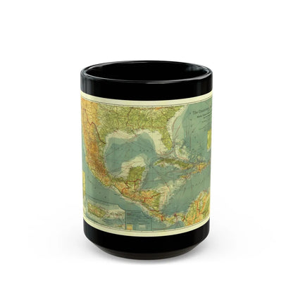 Central America and the West Indies (1922) (Map) Black Coffee Mug-15oz-Go Mug Yourself