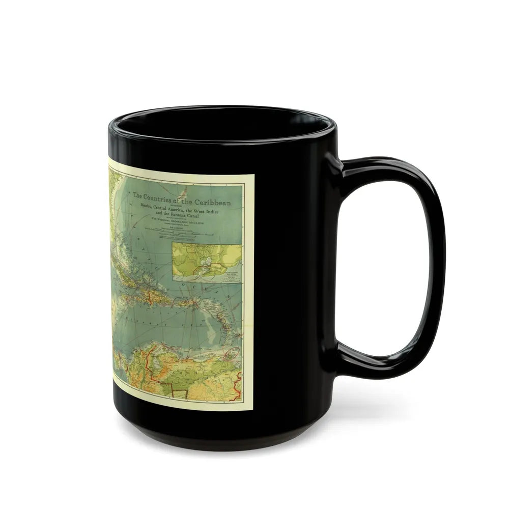 Central America and the West Indies (1922) (Map) Black Coffee Mug-Go Mug Yourself