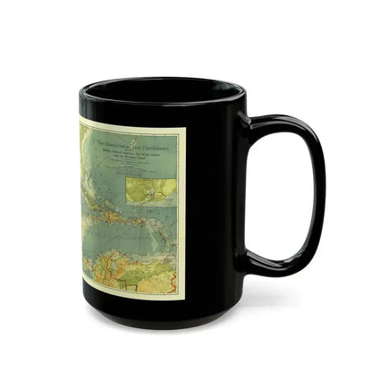Central America and the West Indies (1922) (Map) Black Coffee Mug - Go Mug Yourself