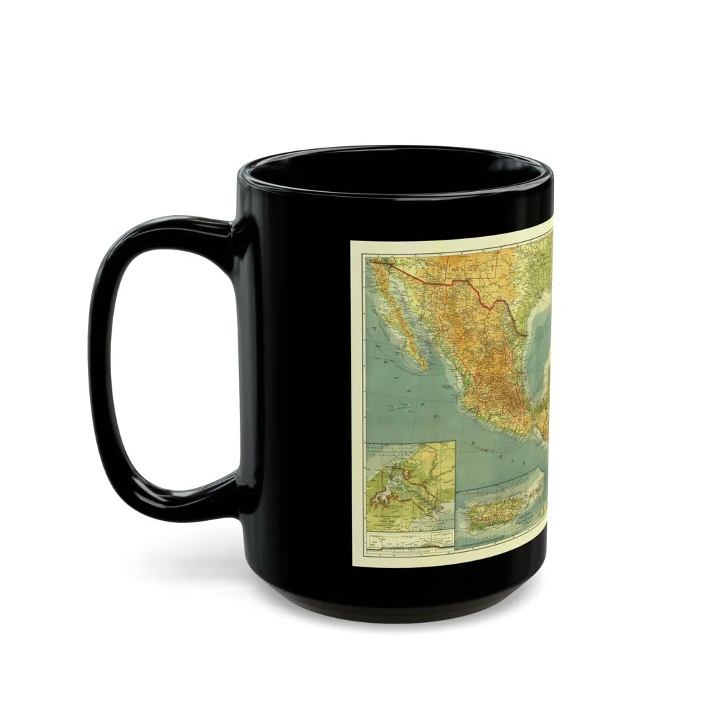 Central America and the West Indies (1922) (Map) Black Coffee Mug-Go Mug Yourself