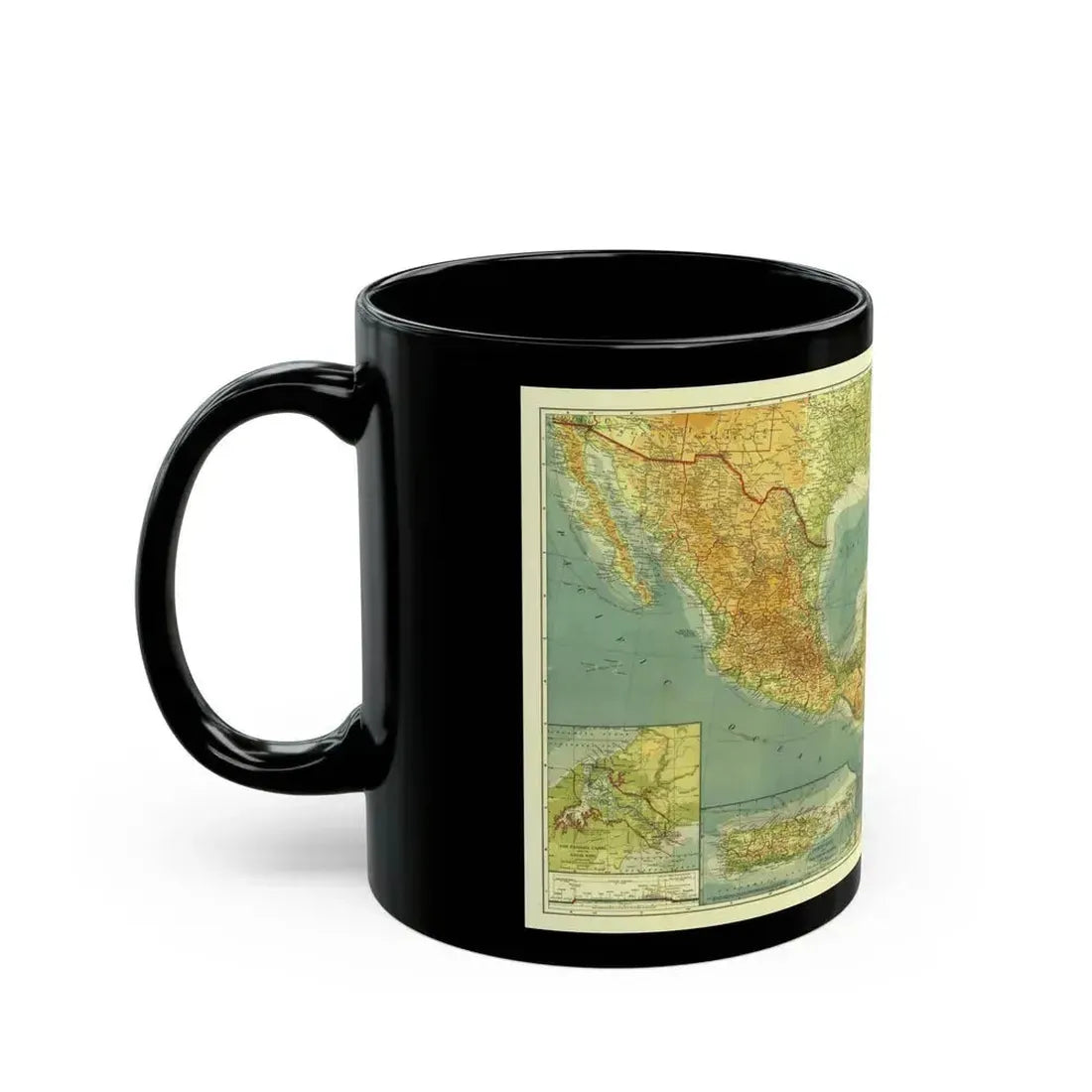 Central America and the West Indies (1922) (Map) Black Coffee Mug - Go Mug Yourself