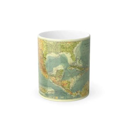 Central America and the West Indies (1922) (Map) Color Changing Mug 11oz Default Title - Go Mug Yourself