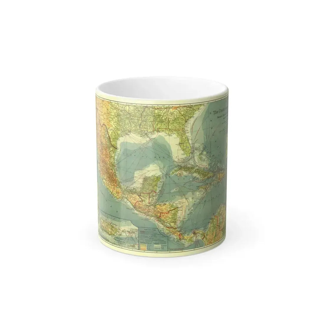 Central America and the West Indies (1922) (Map) Color Changing Mug 11oz Default Title - Go Mug Yourself