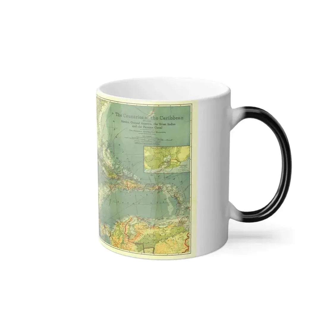 Central America and the West Indies (1922) (Map) Color Changing Mug 11oz - Go Mug Yourself