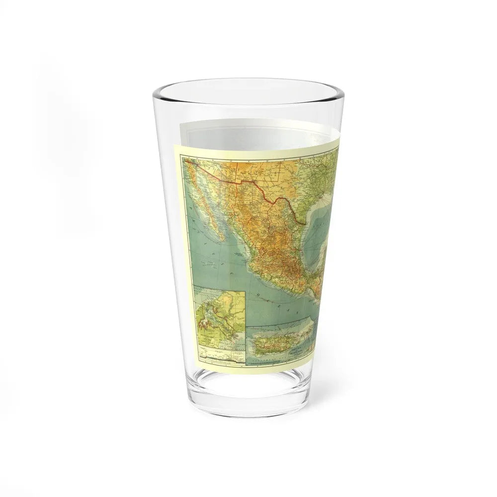 Central America and the West Indies (1922) (Map) Pint Glass 16oz-Go Mug Yourself