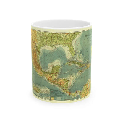 Central America and the West Indies (1922) (Map) White Coffee Mug-11oz-Go Mug Yourself