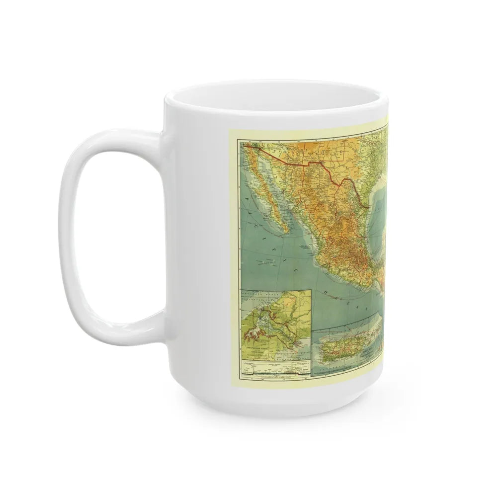 Central America and the West Indies (1922) (Map) White Coffee Mug-Go Mug Yourself