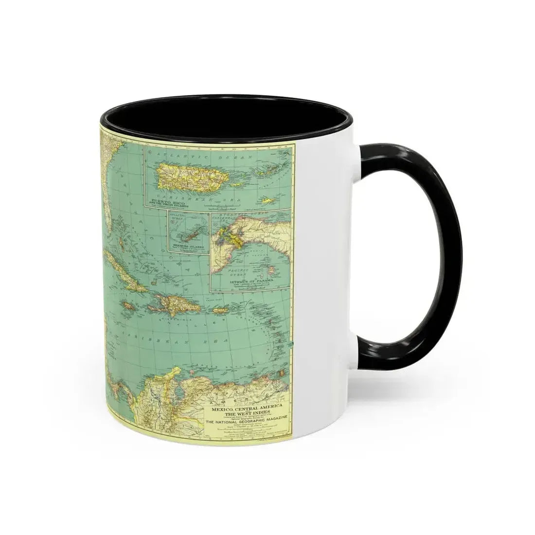 Central America and the West Indies (1934) (Map) Accent Coffee Mug - Go Mug Yourself