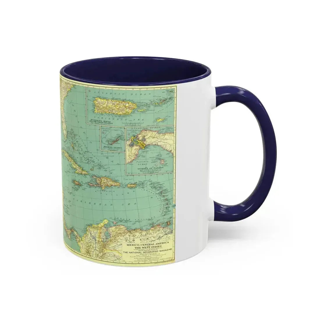 Central America and the West Indies (1934) (Map) Accent Coffee Mug - Go Mug Yourself