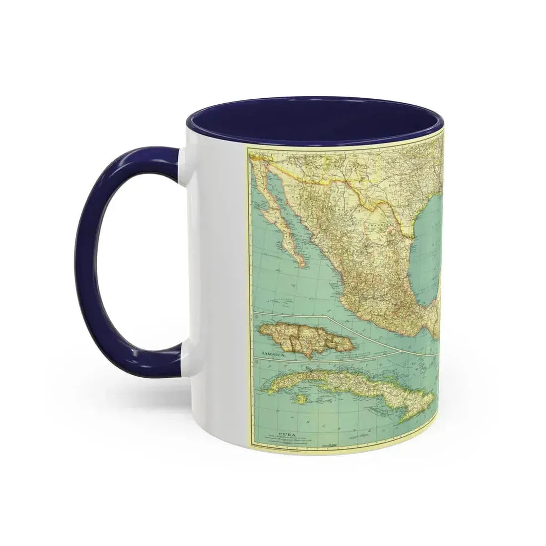 Central America and the West Indies (1934) (Map) Accent Coffee Mug - Go Mug Yourself