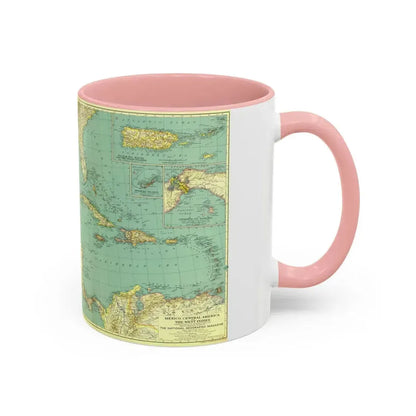 Central America and the West Indies (1934) (Map) Accent Coffee Mug - Go Mug Yourself