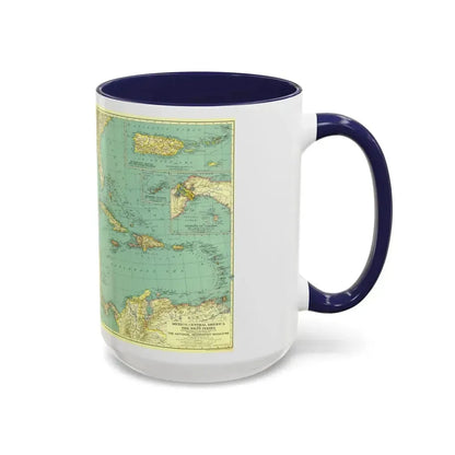 Central America and the West Indies (1934) (Map) Accent Coffee Mug - Go Mug Yourself
