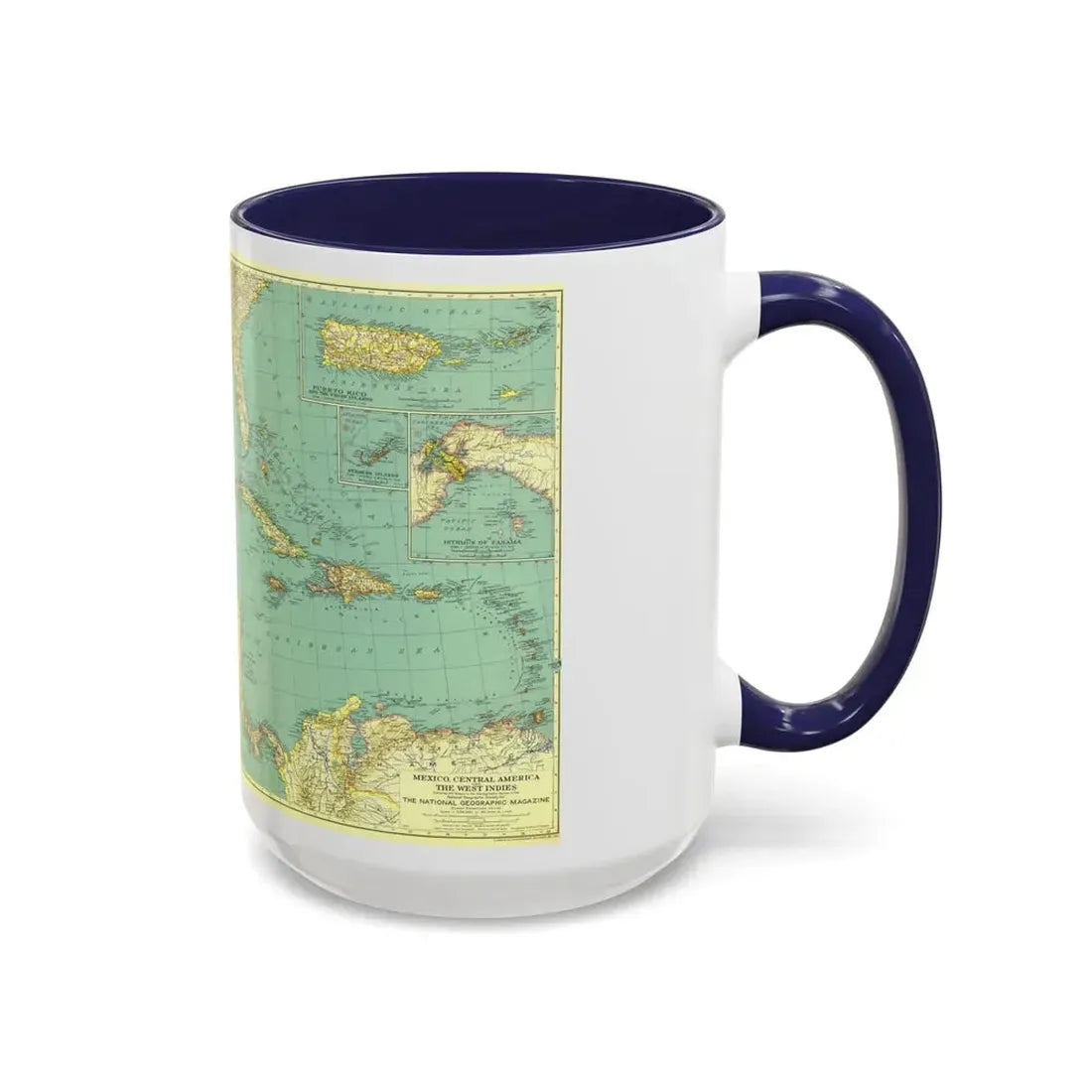 Central America and the West Indies (1934) (Map) Accent Coffee Mug - Go Mug Yourself