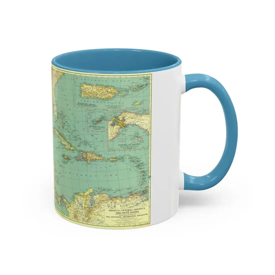 Central America and the West Indies (1934) (Map) Accent Coffee Mug - Go Mug Yourself