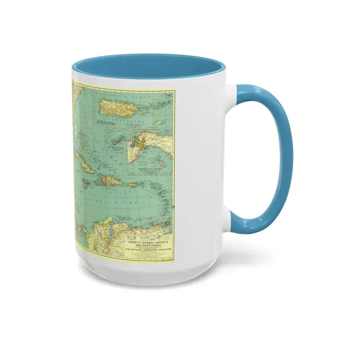 Central America and the West Indies (1934) (Map) Accent Coffee Mug - Go Mug Yourself