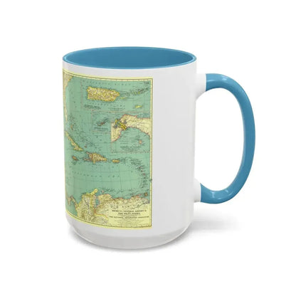 Central America and the West Indies (1934) (Map) Accent Coffee Mug - Go Mug Yourself