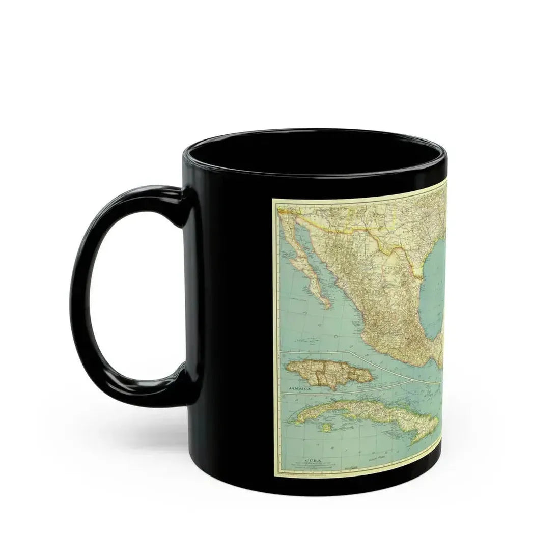 Central America and the West Indies (1934) (Map) Black Coffee Mug - Go Mug Yourself