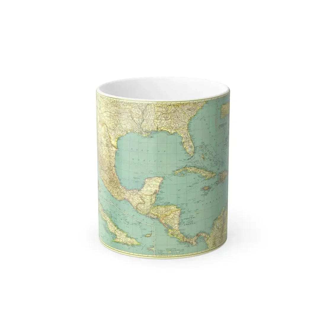 Central America and the West Indies (1934) (Map) Color Changing Mug 11oz Default Title - Go Mug Yourself