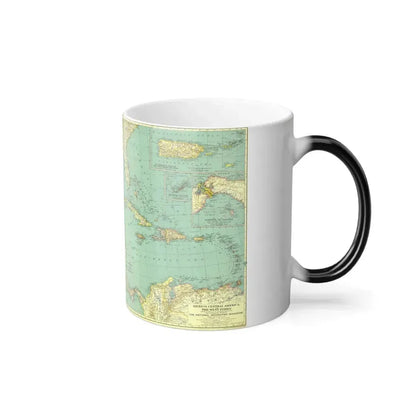 Central America and the West Indies (1934) (Map) Color Changing Mug 11oz - Go Mug Yourself