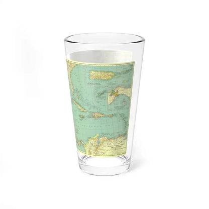 Central America and the West Indies (1934) (Map) Pint Glass 16oz - Go Mug Yourself