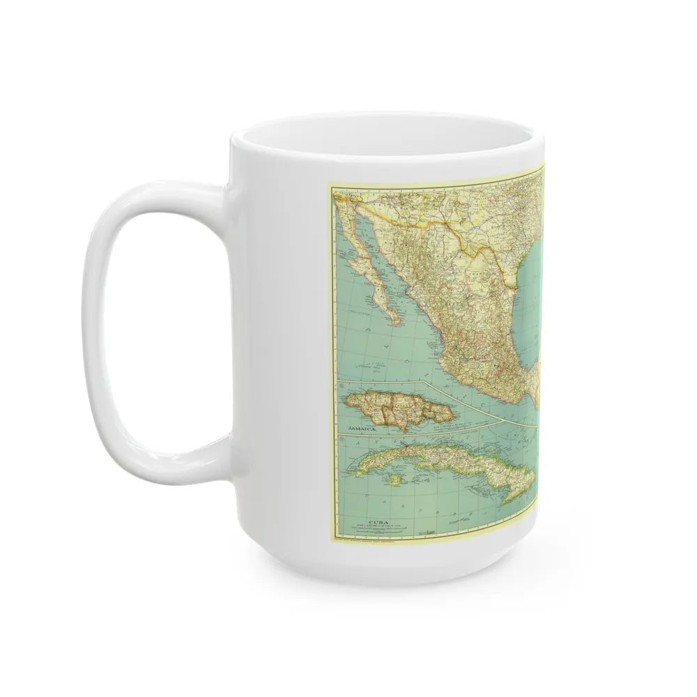 Central America and the West Indies (1934) (Map) White Coffee Mug-Go Mug Yourself