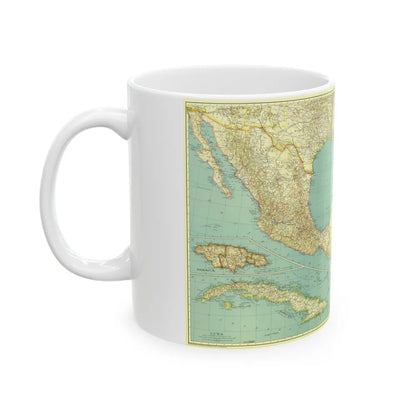 Central America and the West Indies (1934) (Map) White Coffee Mug-Go Mug Yourself