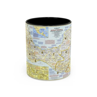 Central America - Archeological Map 1 (1968) (Map) Accent Coffee Mug 11oz Black - Go Mug Yourself