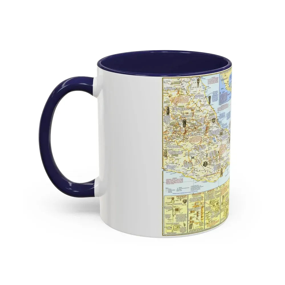 Central America - Archeological Map 1 (1968) (Map) Accent Coffee Mug - Go Mug Yourself