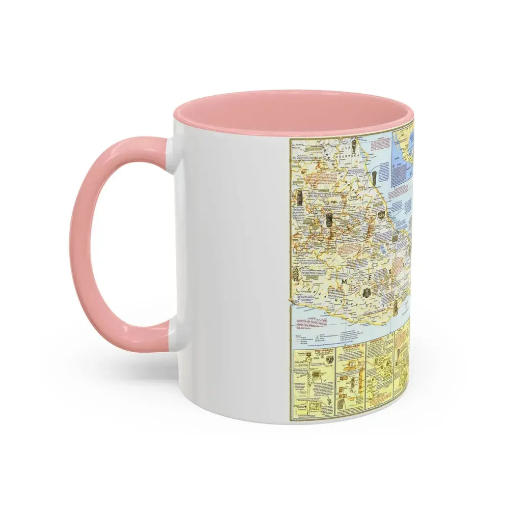 Central America - Archeological Map 1 (1968) (Map) Accent Coffee Mug - Go Mug Yourself
