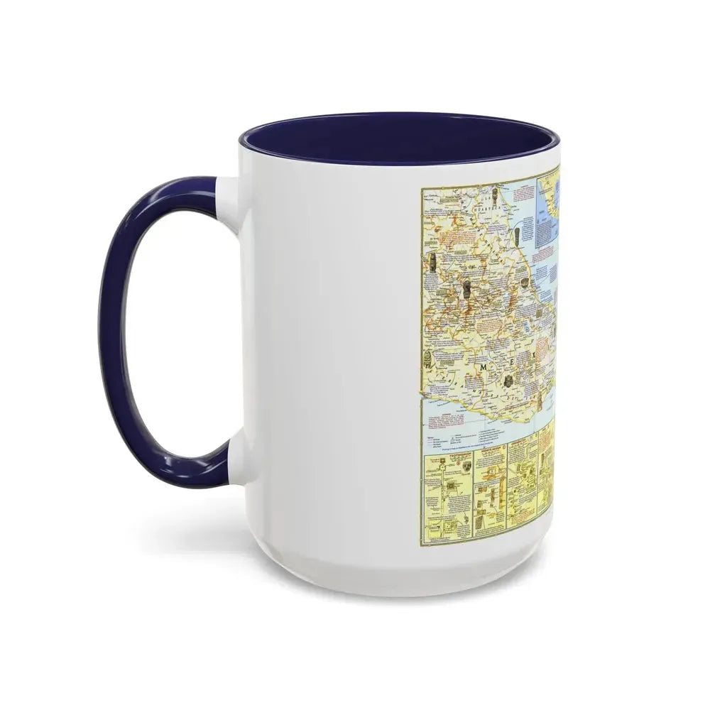 Central America - Archeological Map 1 (1968) (Map) Accent Coffee Mug - Go Mug Yourself