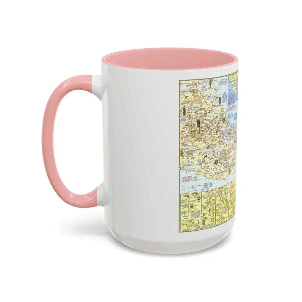 Central America - Archeological Map 1 (1968) (Map) Accent Coffee Mug - Go Mug Yourself