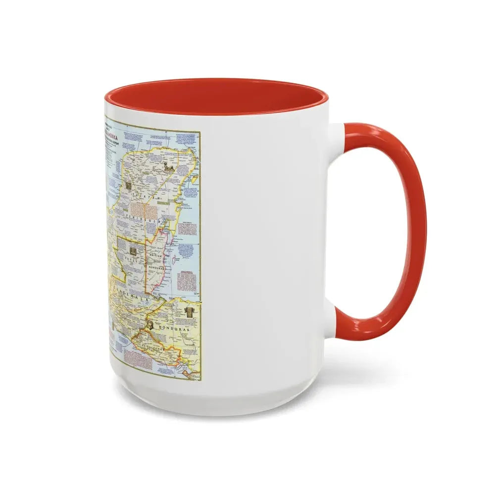 Central America - Archeological Map 1 (1968) (Map) Accent Coffee Mug - Go Mug Yourself