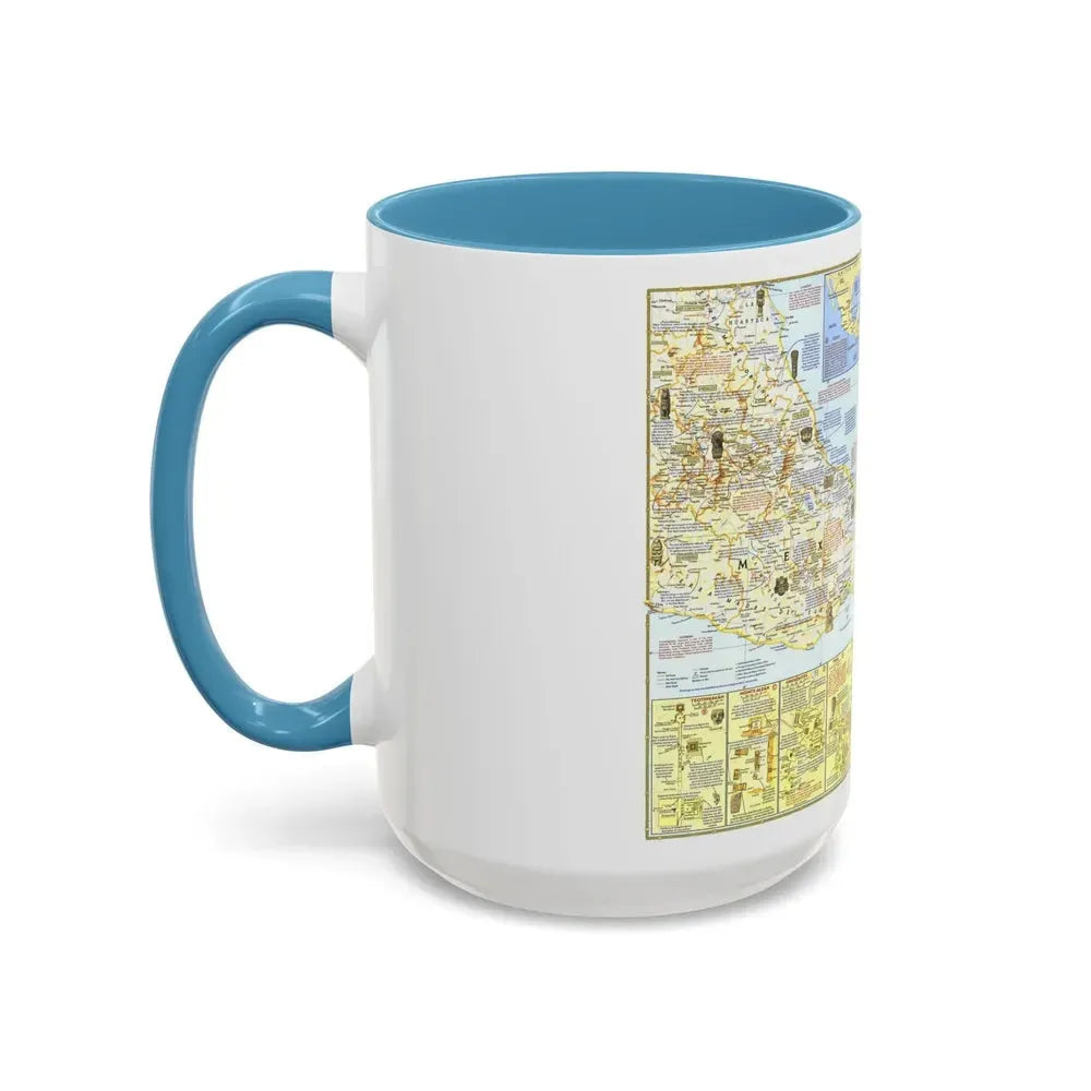 Central America - Archeological Map 1 (1968) (Map) Accent Coffee Mug - Go Mug Yourself