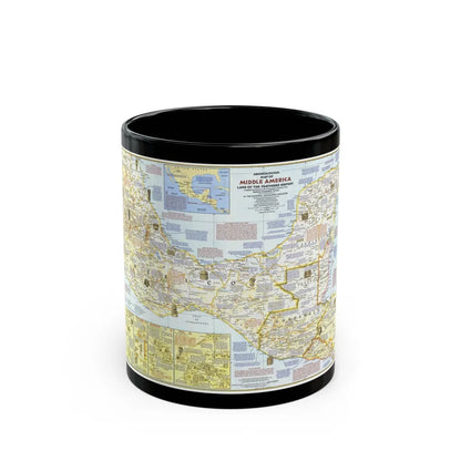 Central America - Archeological Map 1 (1968) (Map) Black Coffee Mug-11oz-Go Mug Yourself