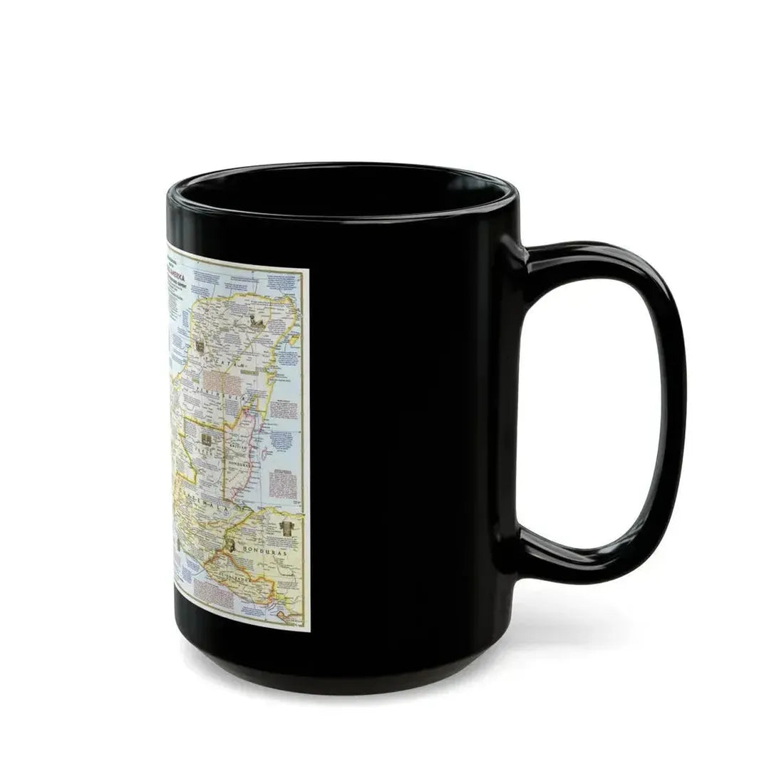 Central America - Archeological Map 1 (1968) (Map) Black Coffee Mug - Go Mug Yourself