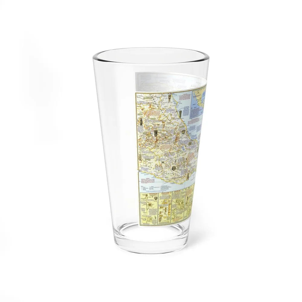 Central America - Archeological Map 1 (1968) (Map) Pint Glass 16oz-Go Mug Yourself