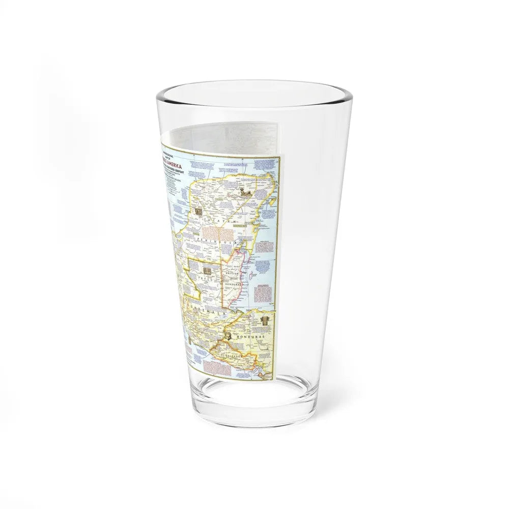 Central America - Archeological Map 1 (1968) (Map) Pint Glass 16oz-Go Mug Yourself