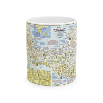 Central America - Archeological Map 1 (1968) (Map) White Coffee Mug-11oz-Go Mug Yourself