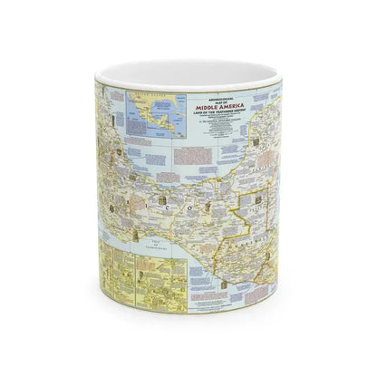 Central America - Archeological Map 1 (1968) (Map) White Coffee Mug 11oz - Go Mug Yourself