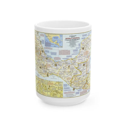 Central America - Archeological Map 1 (1968) (Map) White Coffee Mug-15oz-Go Mug Yourself