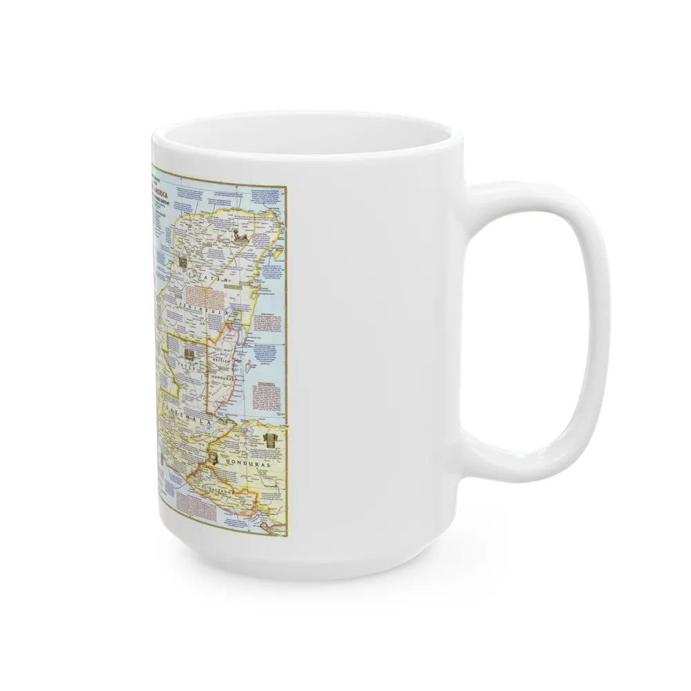 Central America - Archeological Map 1 (1968) (Map) White Coffee Mug-Go Mug Yourself