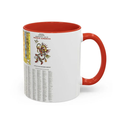 Central America - Archeological Map 2 (1968) (Map) Accent Coffee Mug - Go Mug Yourself