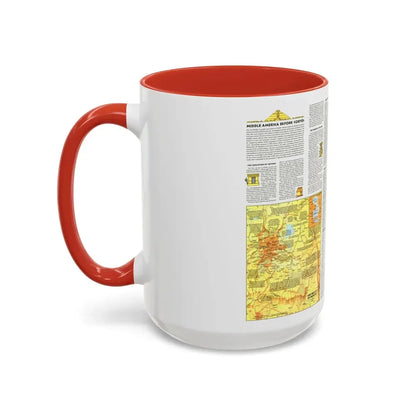Central America - Archeological Map 2 (1968) (Map) Accent Coffee Mug - Go Mug Yourself