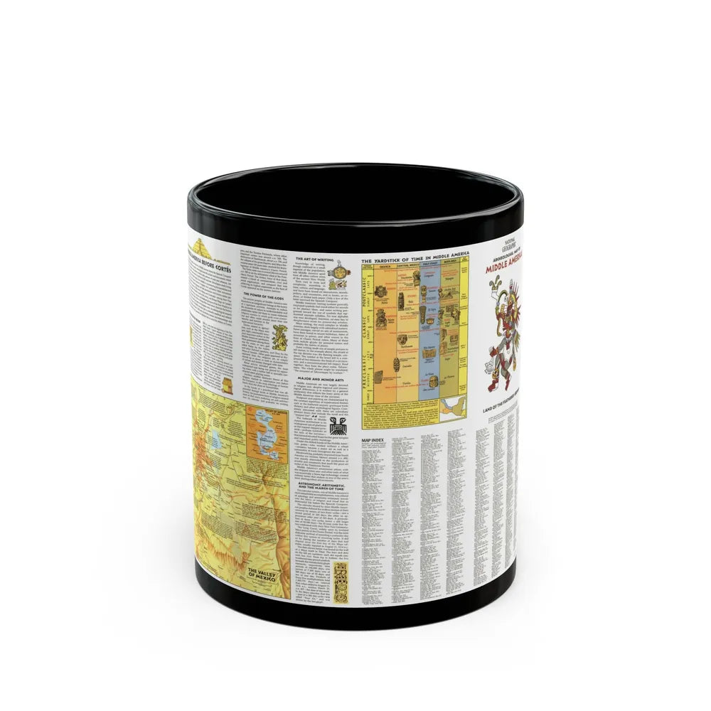 Central America - Archeological Map 2 (1968) (Map) Black Coffee Mug-11oz-Go Mug Yourself