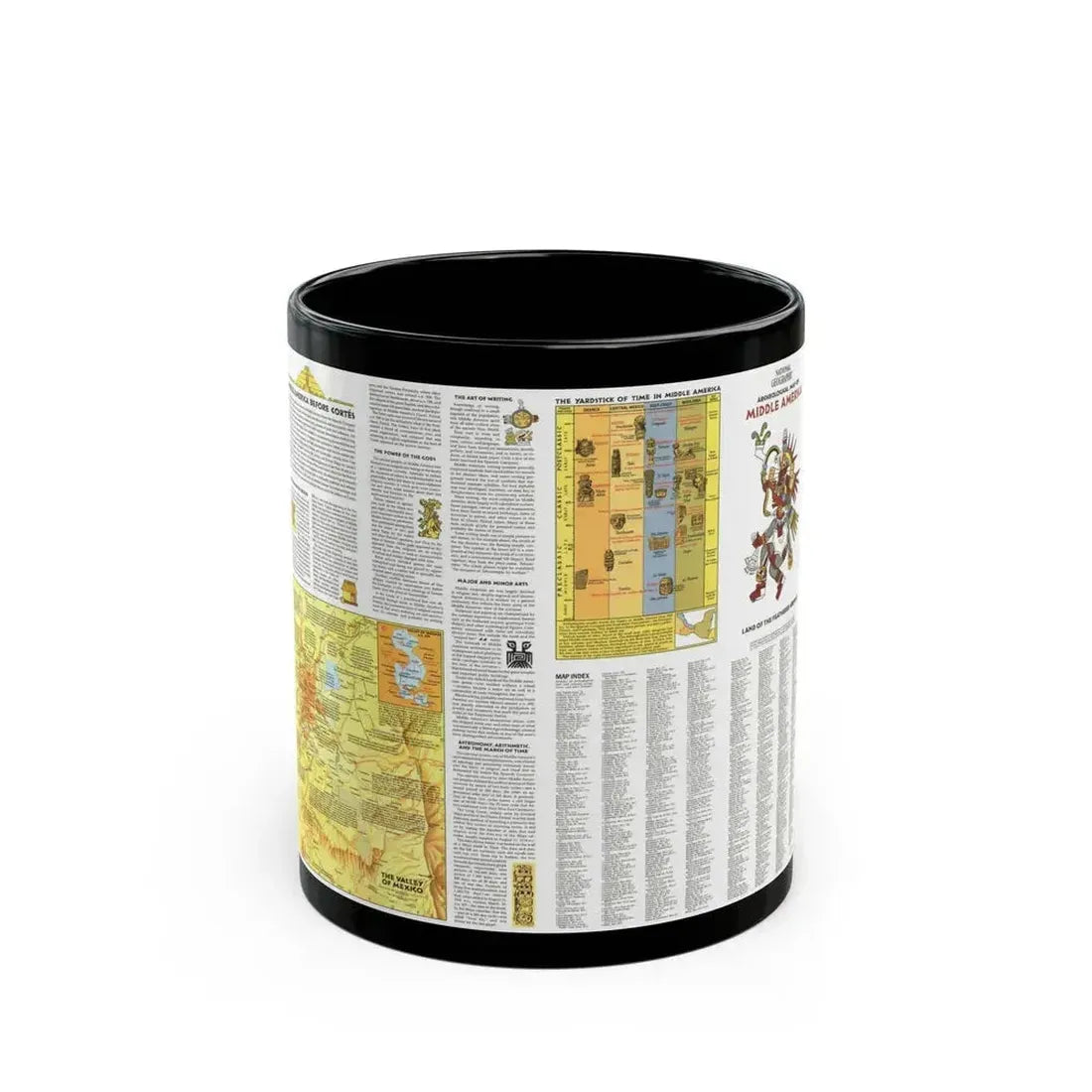 Central America - Archeological Map 2 (1968) (Map) Black Coffee Mug 11oz - Go Mug Yourself