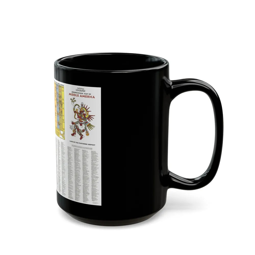 Central America - Archeological Map 2 (1968) (Map) Black Coffee Mug-Go Mug Yourself