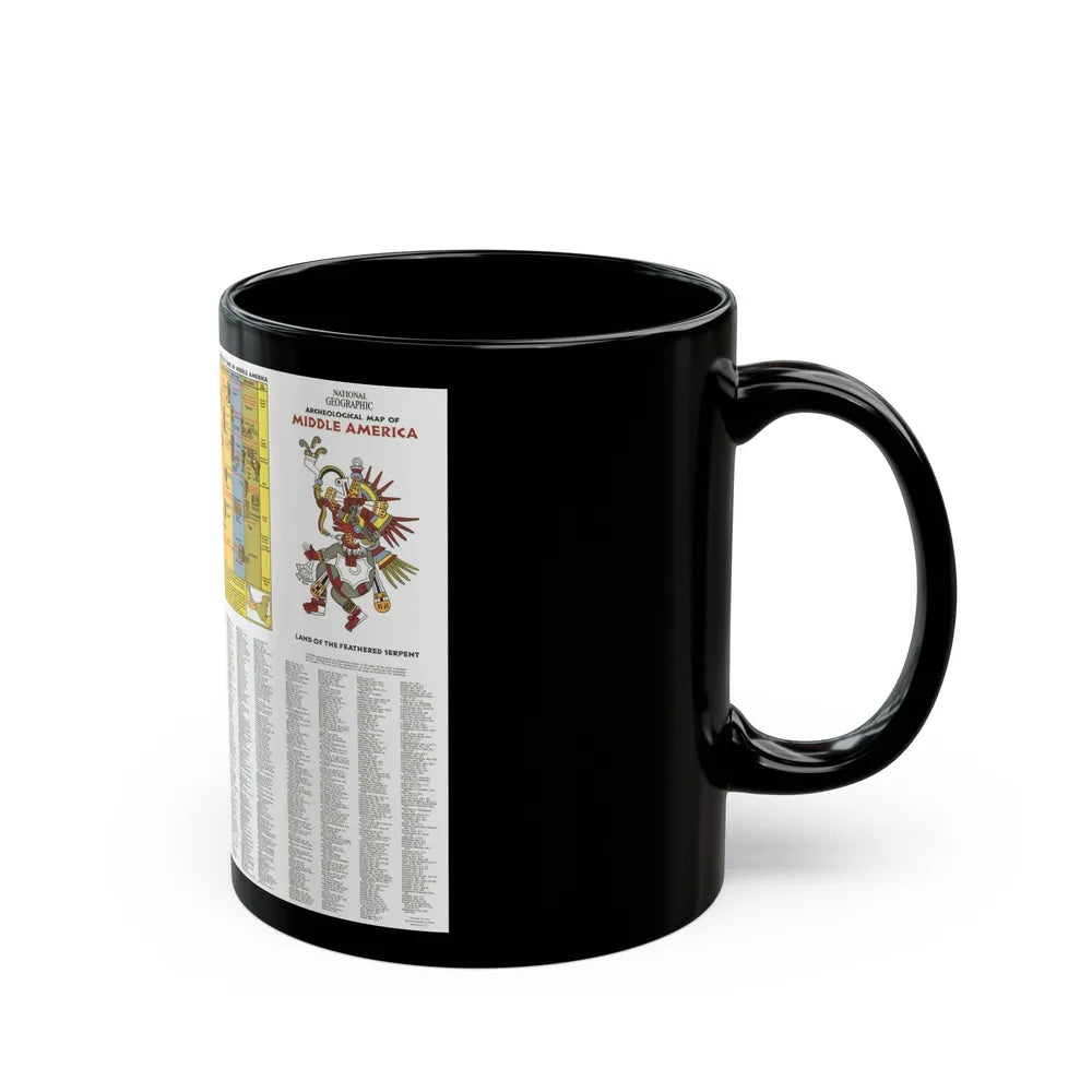 Central America - Archeological Map 2 (1968) (Map) Black Coffee Mug-Go Mug Yourself