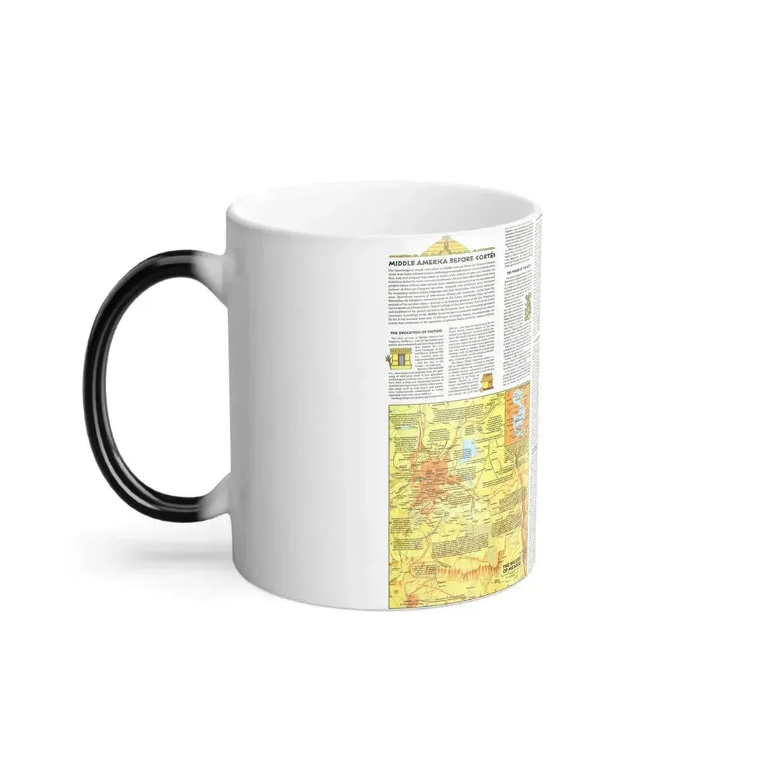 Central America - Archeological Map 2 (1968) (Map) Color Changing Mug 11oz - Go Mug Yourself