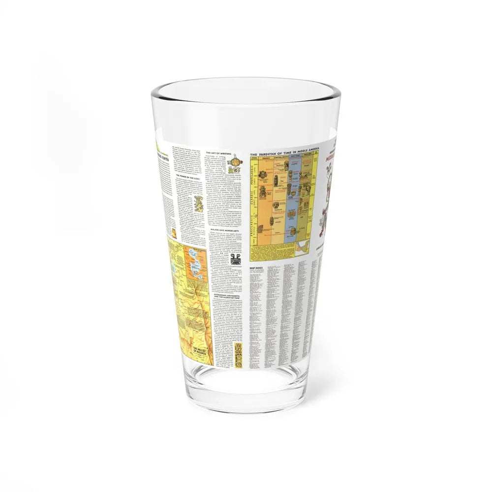 Central America - Archeological Map 2 (1968) (Map) Pint Glass 16oz-16oz-Go Mug Yourself